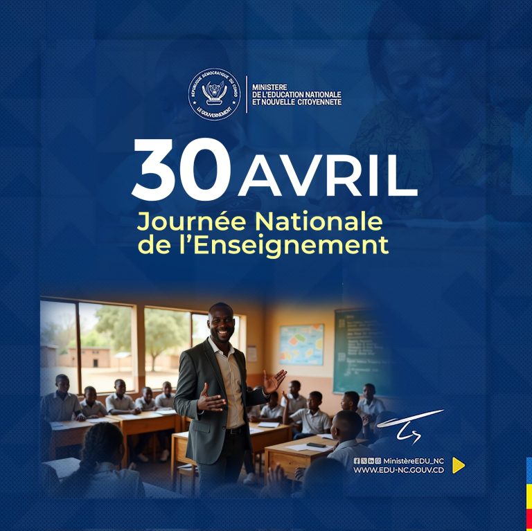 30 Avril/Journée nationale de l’enseignement : aucune célébration officielle prevue par le ministère, en raison de l’insécurité dans la partie Est du pays (Raïssa Malu/ministre de l’Éducation nationale)
