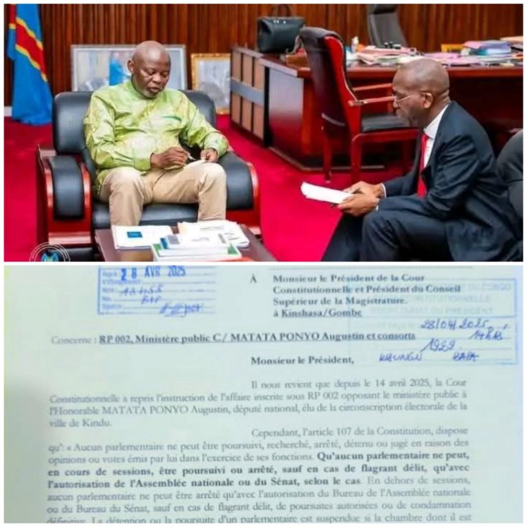 Procès Bukanga Lonzo: “Augustin Matata Ponyo est poursuivi et jugé sans que ses immunités n’aient été préalablement levées”,  Vital Kamerhe/président de l’Assemblée nationale